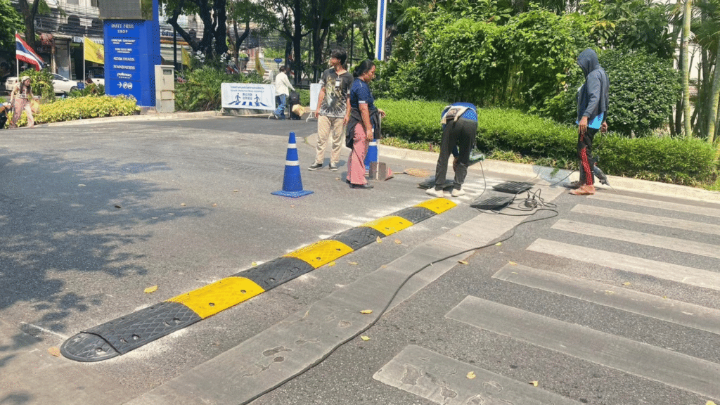 ติดตั้งยางชะลอความเร็ว