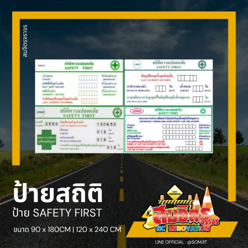 ป้ายสถิติความปลอดภัย