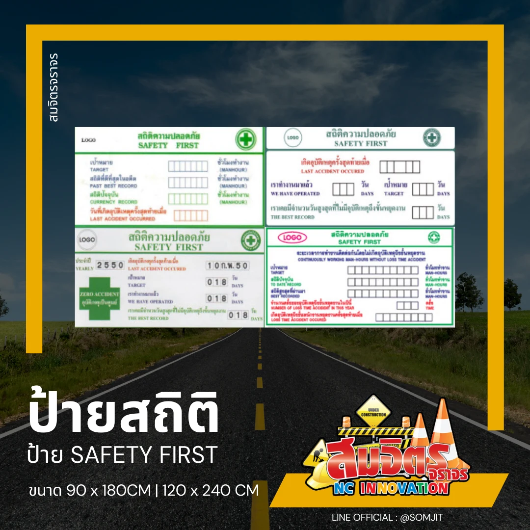 ป้ายสถิติความปลอดภัย