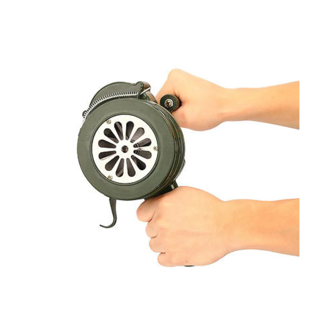 ไซเรนมือหมุน ชนิดพกพา สีเขียว - Image 4